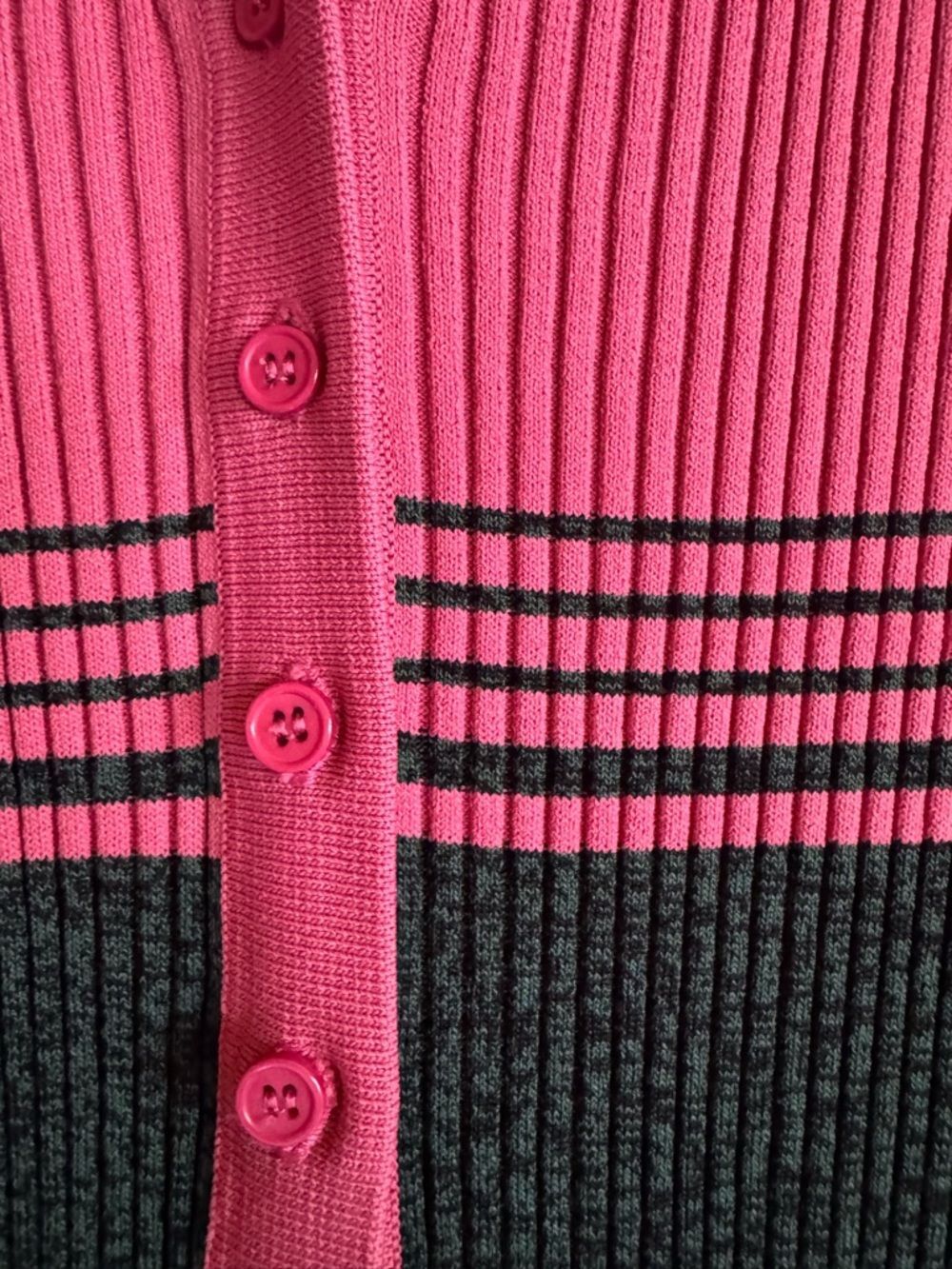 Staud Ribbed Knit Maxi Dress Colorblock Button Front Bodycon Small - Picture 3 of 9
